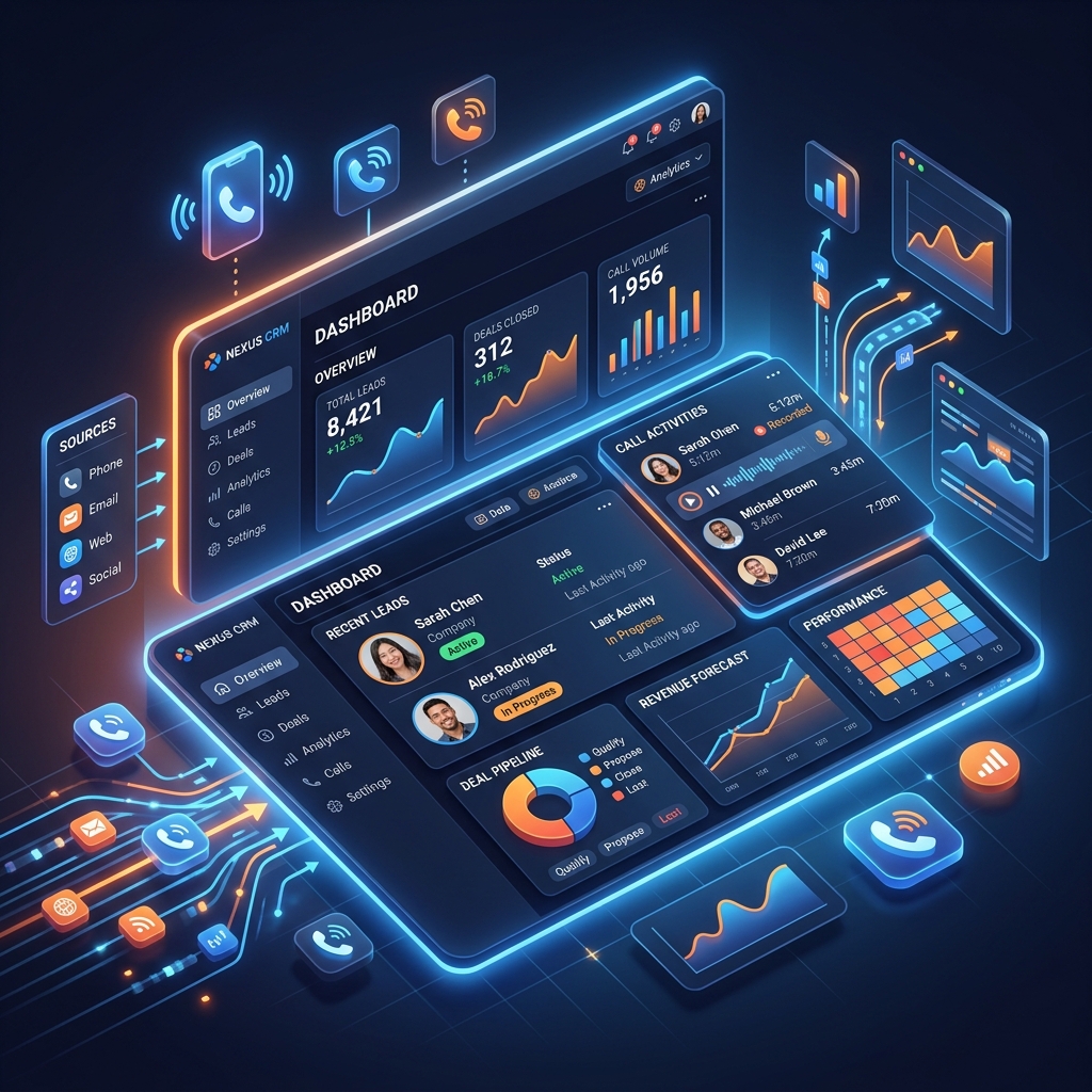 CRM Call Tracking Software Visualization