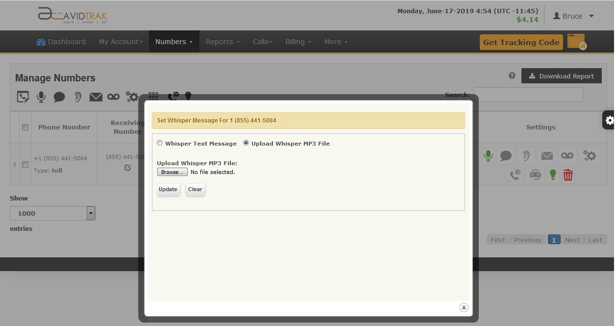 New Static Call Tracking Number Configuration before Use