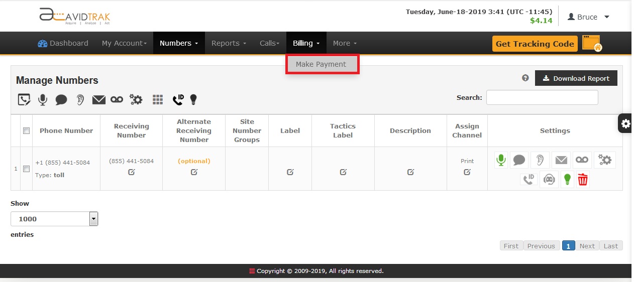 Funding AvidTrak Lite Accounts