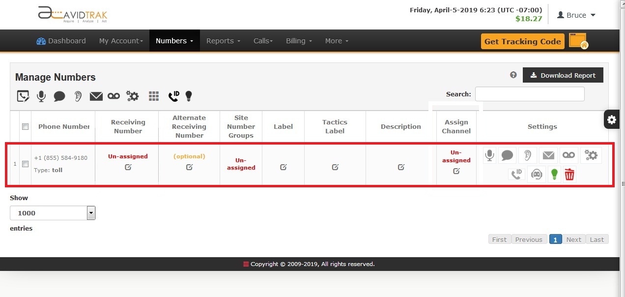 Static Call Tracking Number Phone Number Purchase Completion