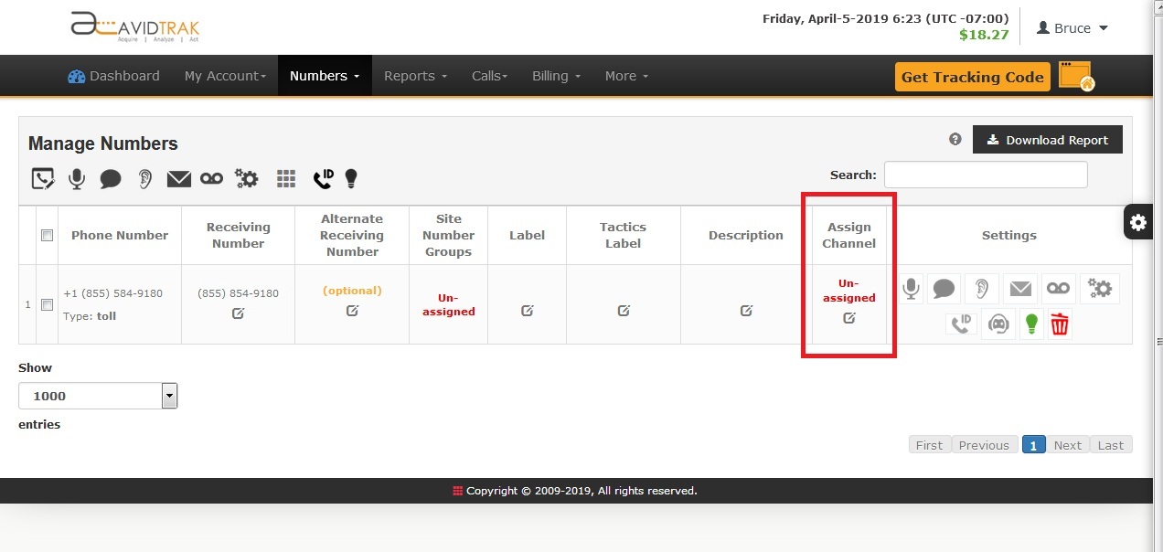 New Static Call Tracking Number Configuration before Use