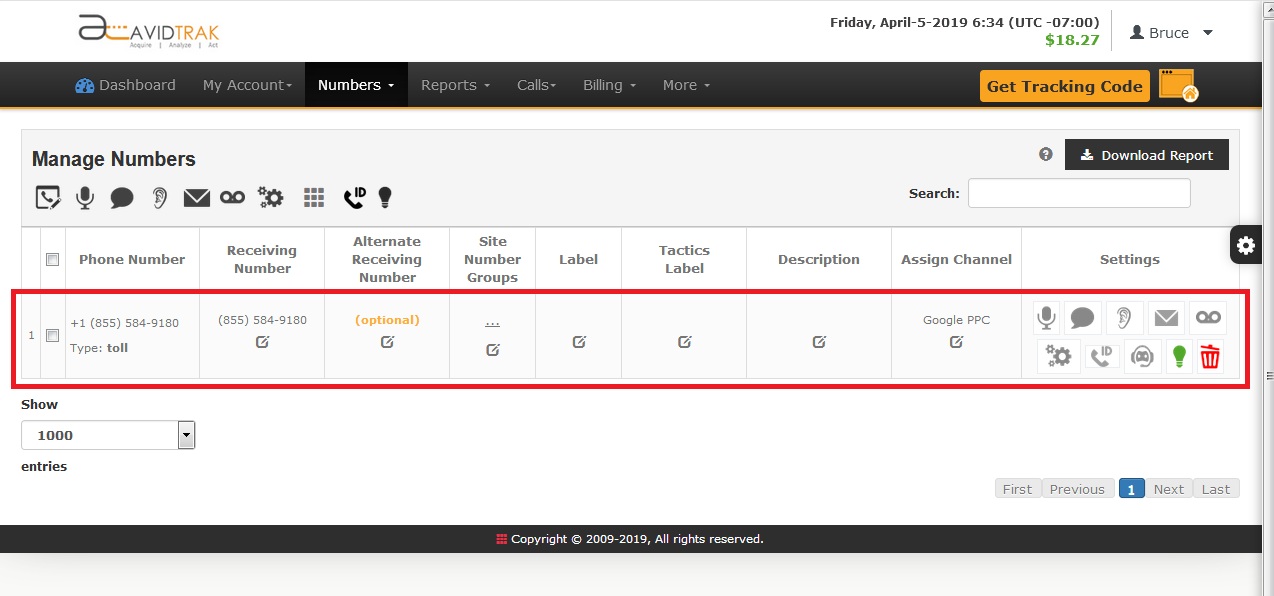 AvidTrak User Interface My Account My Account Setting