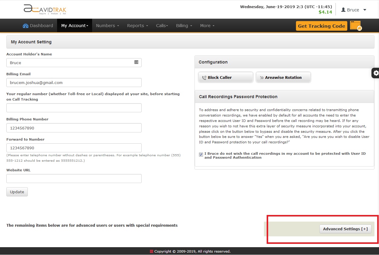 AvidTrak Offline Conversions Setup Screen