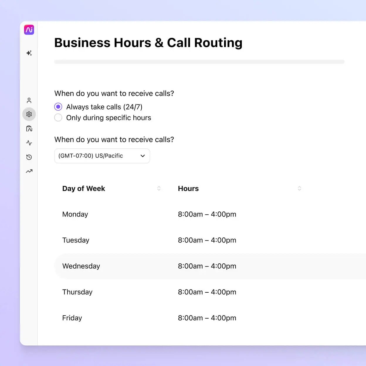 Call Routing Options