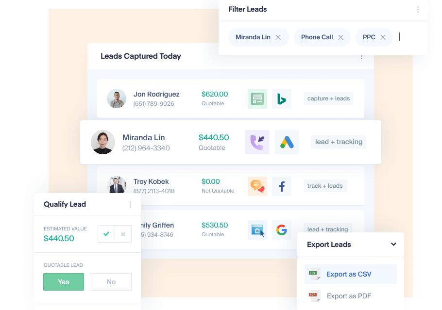 Centralized Lead Dashboard