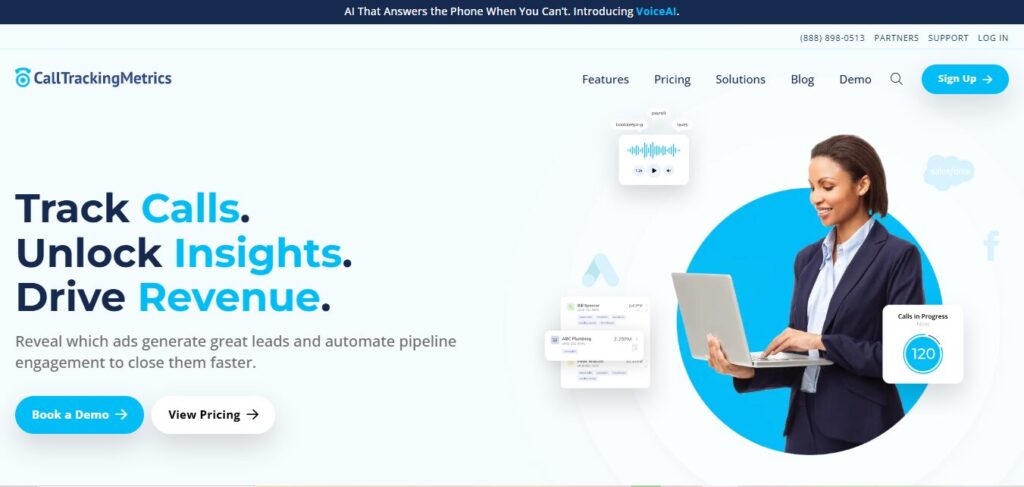 CallTrackingMetrics website