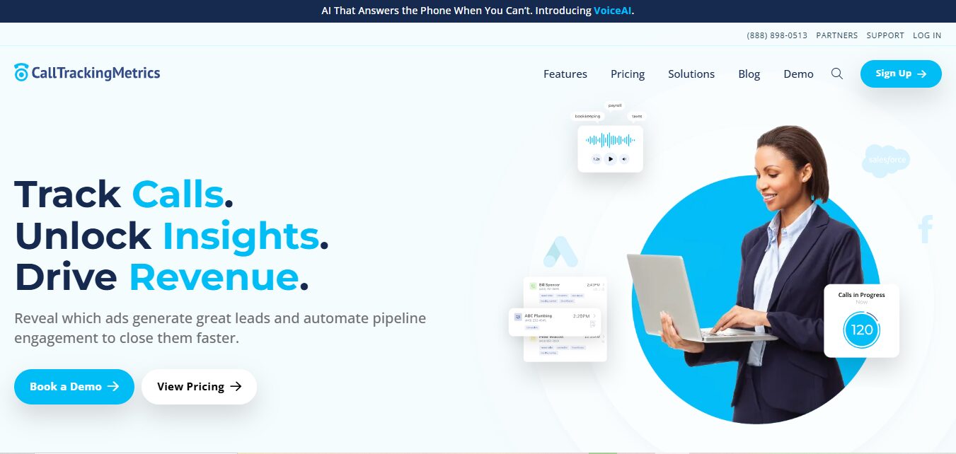 CallTrackingMetrics website