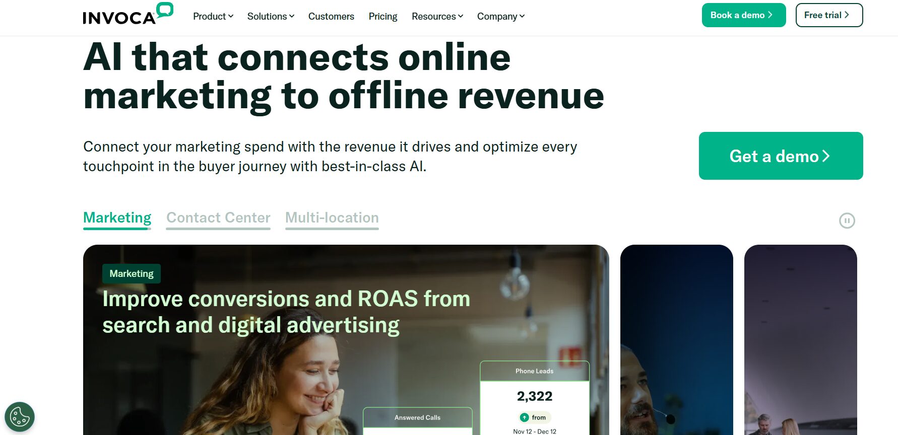 Invoca's website