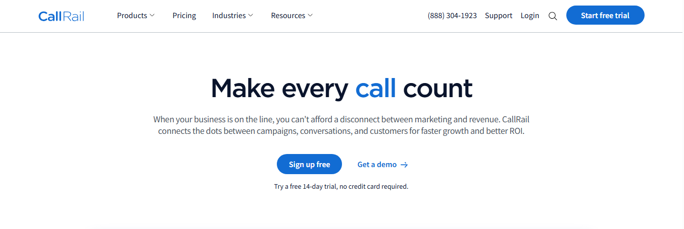 CallRail website
