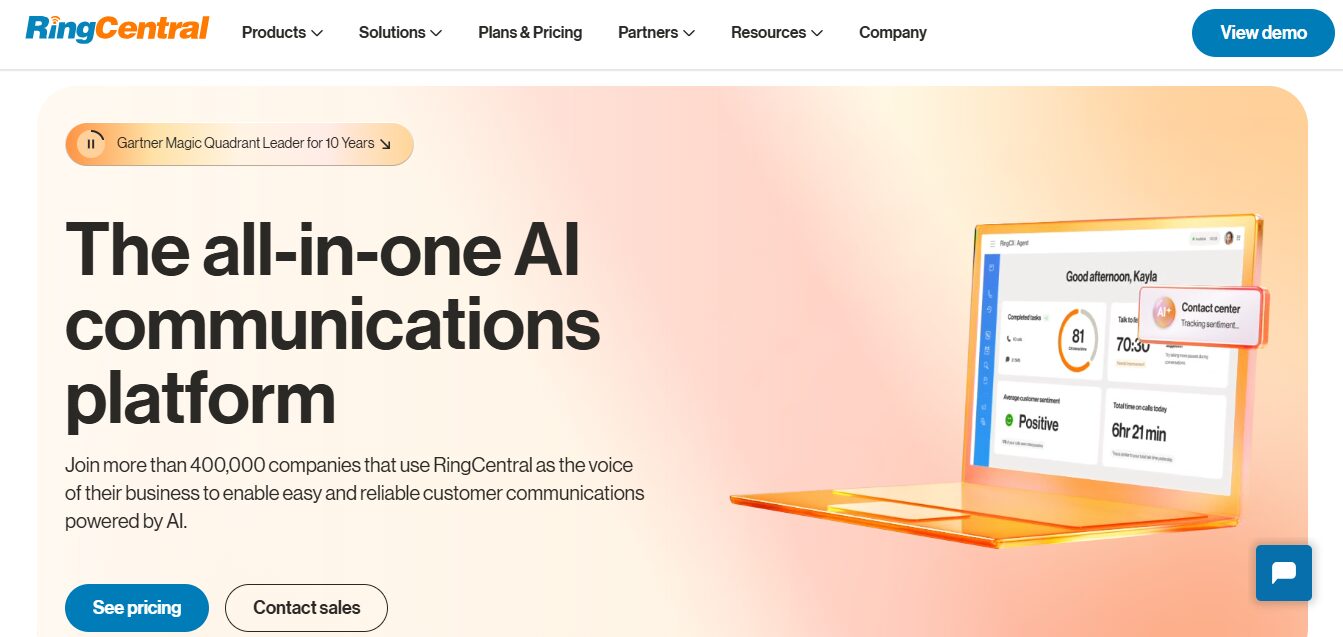RingCentral website