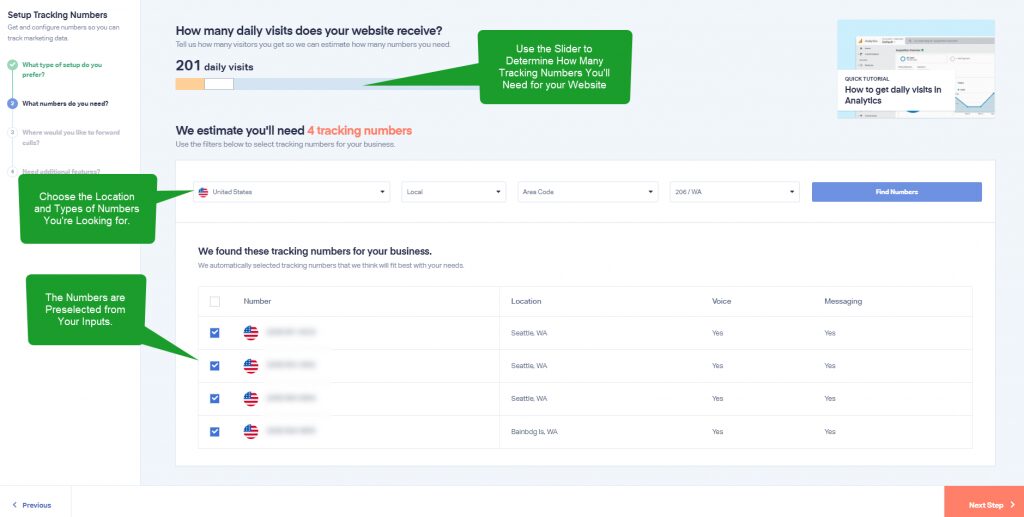 Instant Phone Number Setup