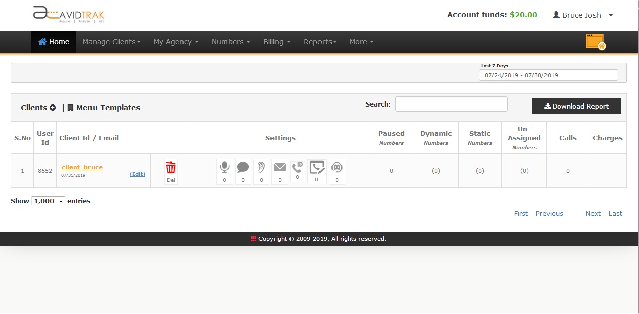 Screenshot of an AvidTrak Agency ProLite Account Being Setup